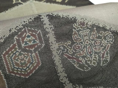 平和屋着物●京の名門・菱屋六右ェ門 両面 全通柄袋帯 幻の織 名物裂花文 金糸 正絹 逸品 未使用 DABB4467ps