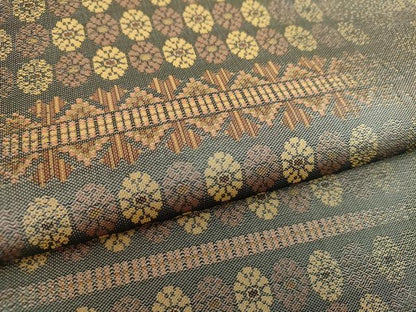 平和屋着物●京の名門・菱屋六右ェ門 両面 全通柄袋帯 幻の織 名物裂花文 金糸 正絹 逸品 未使用 DABB4467ps
