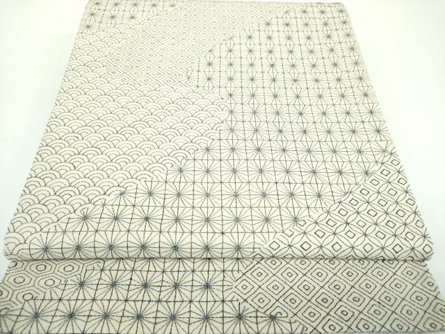 平和屋着物●極上 両面 全通柄袋帯 刺し子 総刺繍 吉祥文様 やまと誂製 正絹 逸品 DABB4470ps