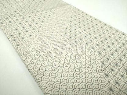 平和屋着物●極上 両面 全通柄袋帯 刺し子 総刺繍 吉祥文様 やまと誂製 正絹 逸品 DABB4470ps
