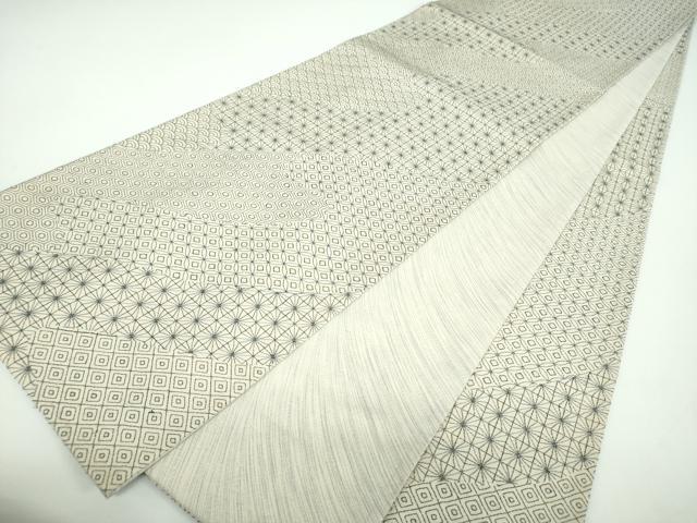 平和屋着物●極上 両面 全通柄袋帯 刺し子 総刺繍 吉祥文様 やまと誂製 正絹 逸品 DABB4470ps