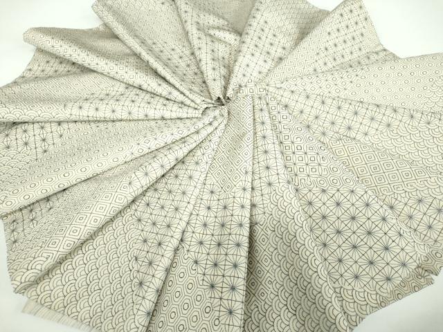 平和屋着物●極上 両面 全通柄袋帯 刺し子 総刺繍 吉祥文様 やまと誂製 正絹 逸品 DABB4470ps