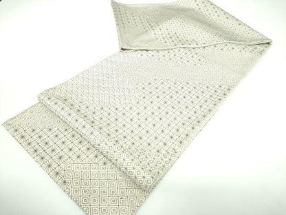 平和屋着物●極上 両面 全通柄袋帯 刺し子 総刺繍 吉祥文様 やまと誂製 正絹 逸品 DABB4470ps
