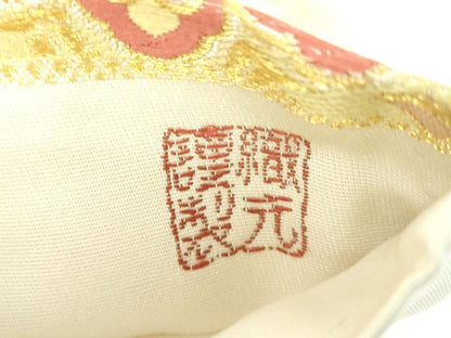 平和屋着物●六通柄袋帯 唐織 正倉院時代裂 金糸 正絹 逸品 DABB4472ps