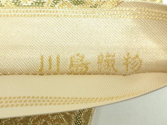 平和屋着物●西陣 川島織物 六通柄 本袋帯 更紗花文 金銀糸 正絹 逸品 DABB4515ps