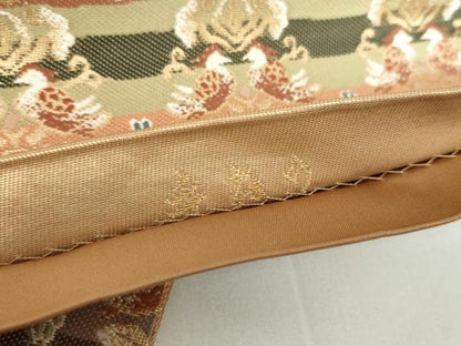 平和屋着物●西陣 河村織物謹製・手織り 六通柄袋帯 飛鳥錦文 金糸 正絹 逸品 DABB4518ps