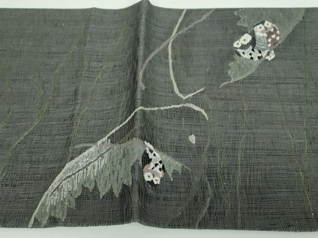 平和屋着物▽太鼓柄袋帯 スリーシーズン 春夏秋 すくい織 梟 金糸 正絹 逸品 DABB4532ps