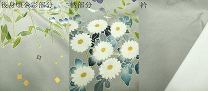 平和屋着物●訪問着 作家物 草花文 金彩 正絹 逸品 DABB4550ps