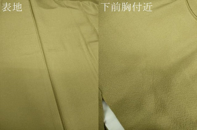 平和屋着物●上質な色無地 根岸色 正絹 逸品 DABB4562ps
