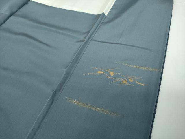平和屋着物●上質な色無地 錆鼠色 鬼しぼ縮緬 正絹 逸品 未使用 DABB4565ps