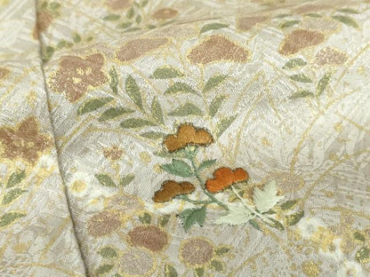 平和屋着物●訪問着 絞り 刺繍 雲取り花文 金彩 鈴乃屋扱い 正絹 逸品 DABB4570ps