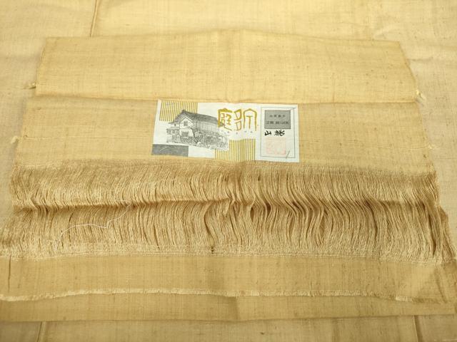 平和屋着物●上質な紬 色無地 榛色 証紙付き 正絹 逸品 未使用 DABB4573ps