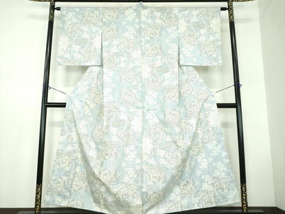 平和屋着物●本場大島紬 白大島 7マルキ 乱菊 正絹 逸品 DABB4583ps