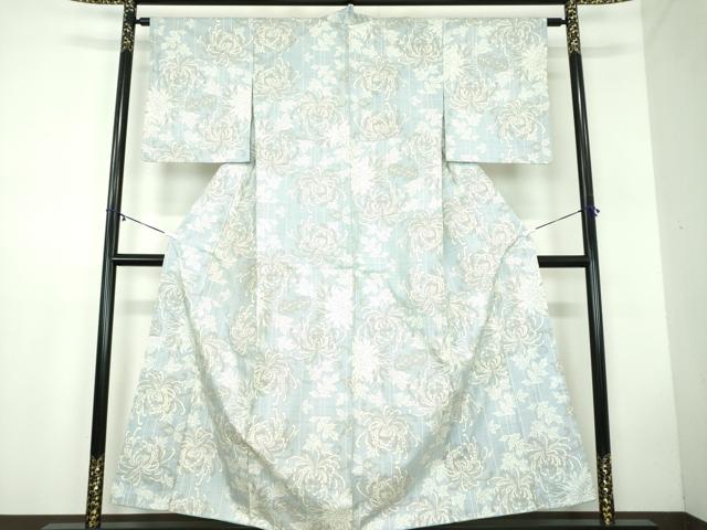 平和屋着物●本場大島紬 白大島 7マルキ 乱菊 正絹 逸品 DABB4583ps