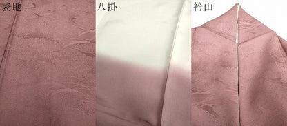 平和屋着物●上質な色無地 雲取り雪芝地紋 煤竹色 正絹 逸品 DABB4590ps
