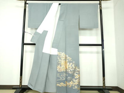 平和屋着物●金彩友禅 卓越技能者・名工・和田光正 色留袖 松竹梅 御所車花文 暈し染め 金彩 正絹 逸品 未使用 DABB4592ps