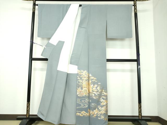 平和屋着物●金彩友禅 卓越技能者・名工・和田光正 色留袖 松竹梅 御所車花文 暈し染め 金彩 正絹 逸品 未使用 DABB4592ps