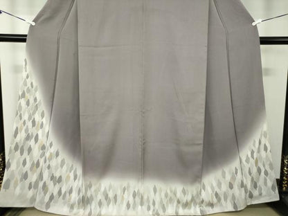 平和屋着物●訪問着 刺繍 樹林文 暈し染め 金彩 正絹 逸品 DABB4594ps