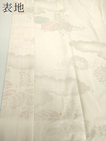 平和屋着物●振袖用長襦袢 袷 雲取り菊桐地紋 暈し染め 正絹 逸品 DABB4597ps