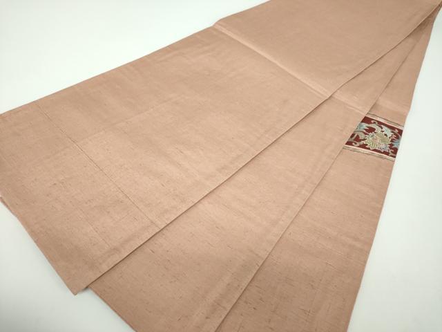 平和屋着物●極上　中国三大刺繍　総相良刺繍　蘇州刺繍　総刺繍　太鼓柄袋帯　紬地　更紗花鳥文　金糸　正絹　逸品　未使用　DABB4610ps
