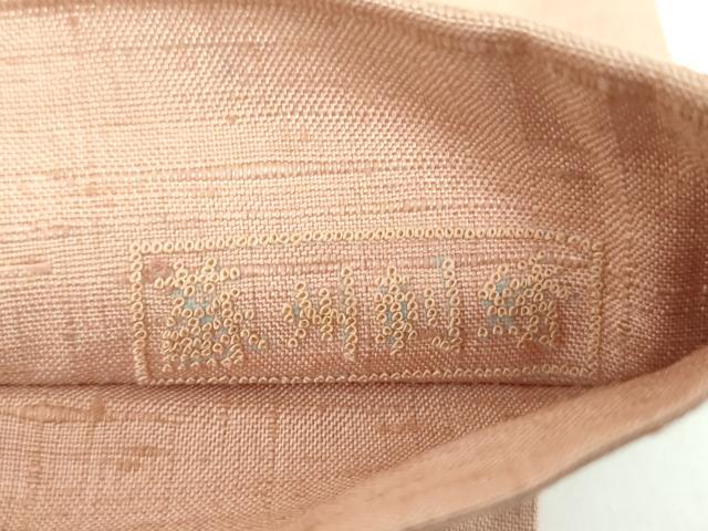 平和屋着物●極上　中国三大刺繍　総相良刺繍　蘇州刺繍　総刺繍　太鼓柄袋帯　紬地　更紗花鳥文　金糸　正絹　逸品　未使用　DABB4610ps