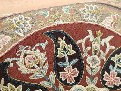 平和屋着物●極上　中国三大刺繍　総相良刺繍　蘇州刺繍　総刺繍　太鼓柄袋帯　紬地　更紗花鳥文　金糸　正絹　逸品　未使用　DABB4610ps