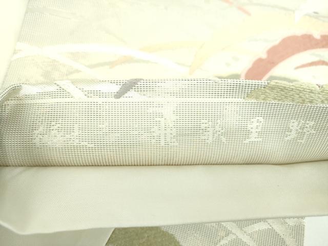 平和屋着物●六通柄袋帯 唐織 本草木 飛歌里野 銀糸 引箔 正絹 逸品 DABB4614ps