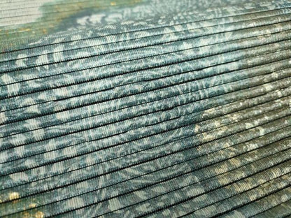 平和屋着物●六通柄袋帯　紙布　道長更紗花文　金銀彩　正絹　逸品　DABB4620ps