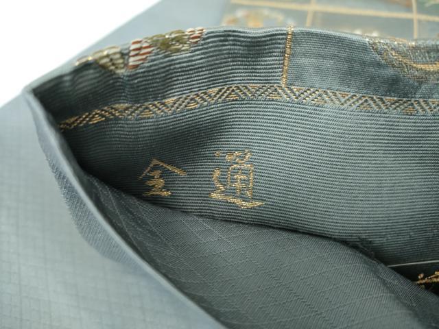平和屋着物●全通柄袋帯 加賀百万石 前田家伝来 金糸 正絹 逸品 DABB4635ps