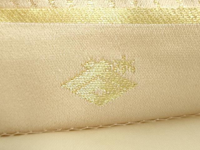 平和屋着物●西陣の名門 本家加納 六通柄袋帯 地紙花文 金糸 正絹 逸品 DABB4641ps
