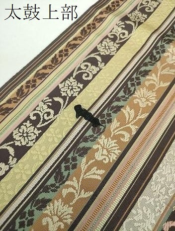 平和屋着物●本場筑前博多織 八寸名古屋帯 花間道 正絹 逸品 未使用 DABB4658ps