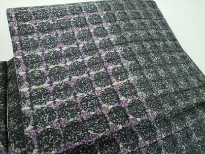 平和屋着物●西陣　ワンタッチつけ帯　格子　やまと誂製　正絹　逸品　未使用　DABB4702ps