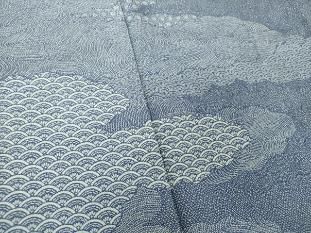 平和屋着物●江戸小紋　訪問着　作家物　雲取り吉祥文　正絹　逸品　未使用　DABB4712ps