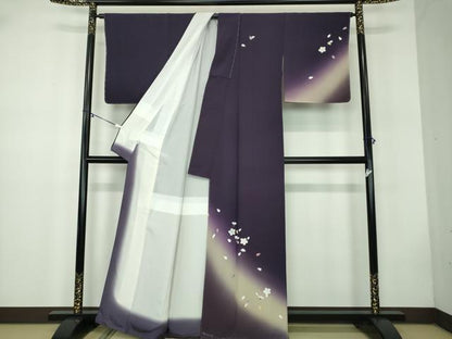 平和屋着物●十日町友禅　女流作家　遠田藤舟　訪問着　舞桜　暈し染め　正絹　逸品　未使用　DABB4713ps