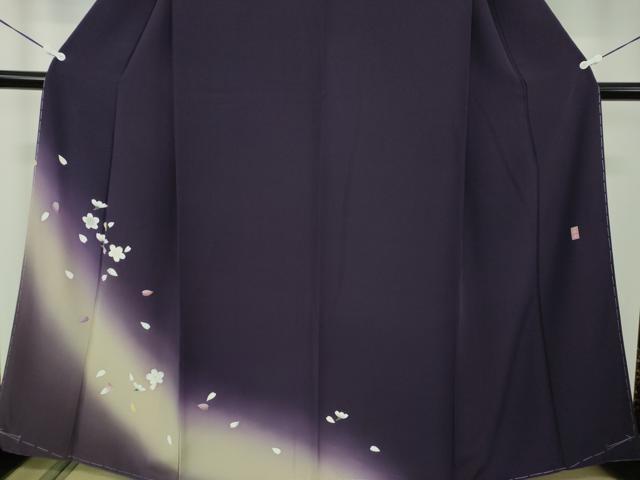 平和屋着物●十日町友禅　女流作家　遠田藤舟　訪問着　舞桜　暈し染め　正絹　逸品　未使用　DABB4713ps