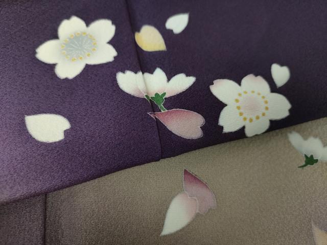 平和屋着物●十日町友禅　女流作家　遠田藤舟　訪問着　舞桜　暈し染め　正絹　逸品　未使用　DABB4713ps