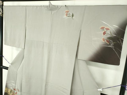 平和屋着物●ファッションデザイナー　HIROKO KOSHINO　コシノヒロコ　訪問着　ろうけつ染　草花文　暈し染　金彩　正絹　逸品　DABB4720ps