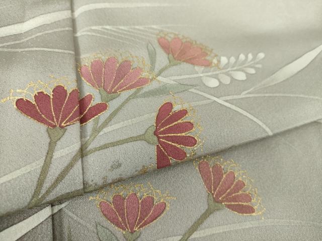 平和屋着物●ファッションデザイナー　HIROKO KOSHINO　コシノヒロコ　訪問着　ろうけつ染　草花文　暈し染　金彩　正絹　逸品　DABB4720ps