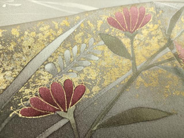 平和屋着物●ファッションデザイナー　HIROKO KOSHINO　コシノヒロコ　訪問着　ろうけつ染　草花文　暈し染　金彩　正絹　逸品　DABB4720ps
