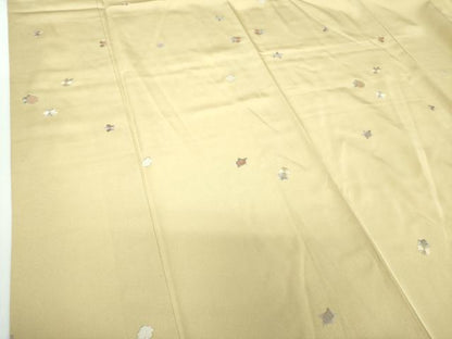平和屋着物●上質な小紋　総刺繍　舞花文　金糸　正絹　逸品　DABB4725ps