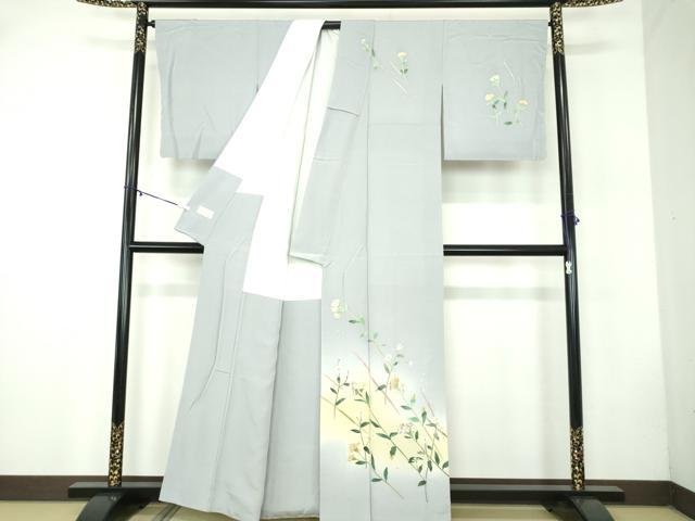 平和屋着物●本加賀友禅作家　成瀬愛子　訪問着　草花文　暈し染め　やまと金ラベル　正絹　逸品　DABB4729ps