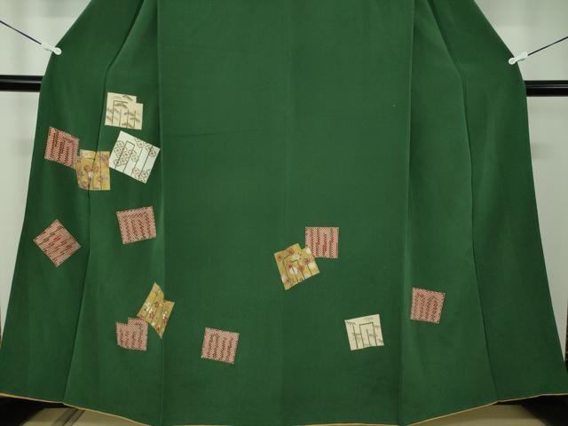 平和屋着物●訪問着 駒刺繍 源氏香花文 金彩 鬼しぼ縮緬 正絹 逸品 DABB4733ps