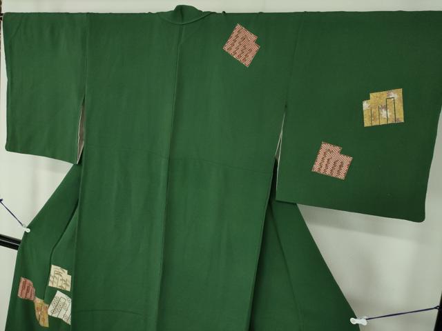 平和屋着物●訪問着 駒刺繍 源氏香花文 金彩 鬼しぼ縮緬 正絹 逸品 DABB4733ps