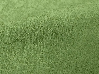 平和屋着物●上質な色無地 宇治 緑茶染 霞地紋 松葉色 正絹 逸品 未使用 DABB4740ps