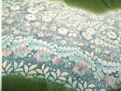 平和屋着物●越後十日町の一流染匠 桐屋・翠山工房 訪問着 絞り 辻が花 暈し染め 正絹 逸品 DABB4752ps