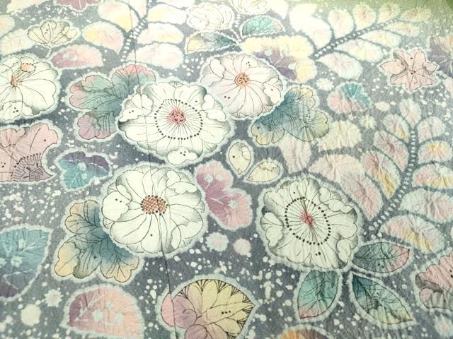 平和屋着物●越後十日町の一流染匠 桐屋・翠山工房 訪問着 絞り 辻が花 暈し染め 正絹 逸品 DABB4752ps