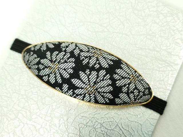 平和屋着物●六通柄袋帯　帯留めセット　唐織　新世紀　菊花暦　金糸　証紙・共箱付き　正絹　逸品　DABB4758ps