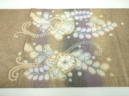 平和屋着物●梅原虎峰 幻の辻が花 太鼓柄袋帯 絞り 辻が花 金通し地 正絹 逸品 DABB4770ps
