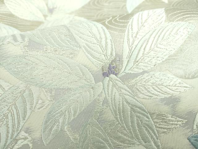 平和屋着物●六通柄袋帯　唐織　草花文　金銀糸　正絹　逸品　DABB4773ps