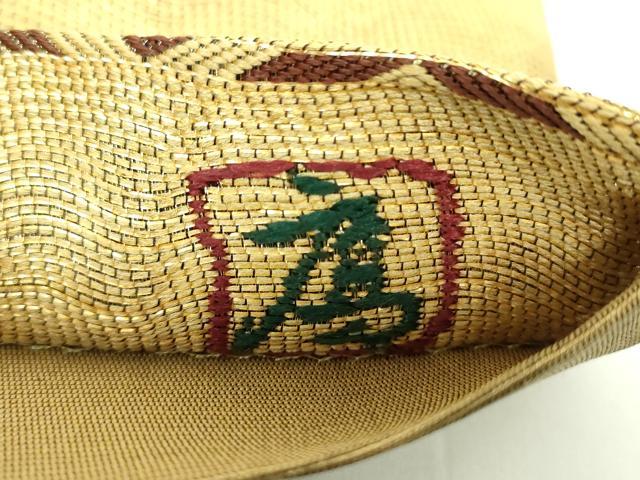 平和屋着物▽西陣 鷹匠謹製 六通柄袋帯 スリーシーズン 春夏秋 名物裂 金糸 正絹 逸品 DABB4784ps